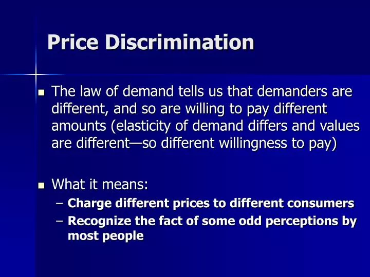 price discrimination