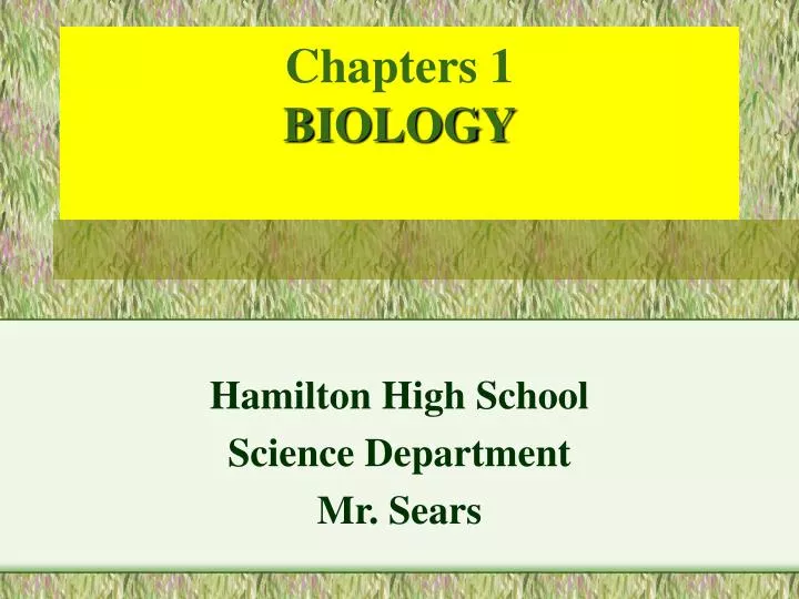 chapters 1 biology