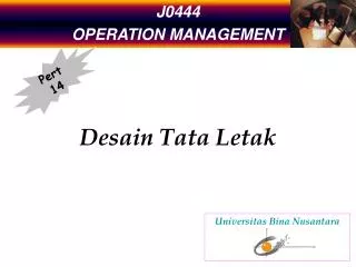 J0444 OPERATION MANAGEMENT