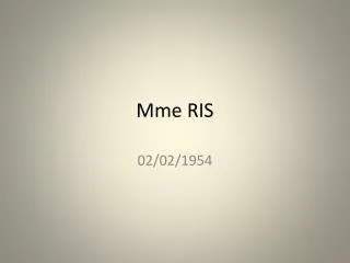mme ris