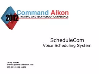 ScheduleCom Voice Scheduling System
