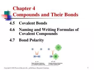 Chapter 4 Compounds and Their Bonds