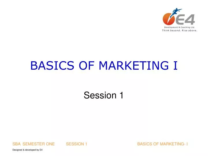 basics of marketing i