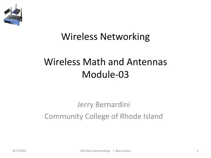 wireless networking wireless math and antennas module 03