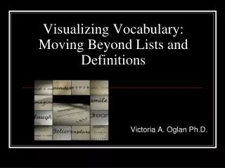 Visualizing Vocabulary: Moving Beyond Lists and Definitions