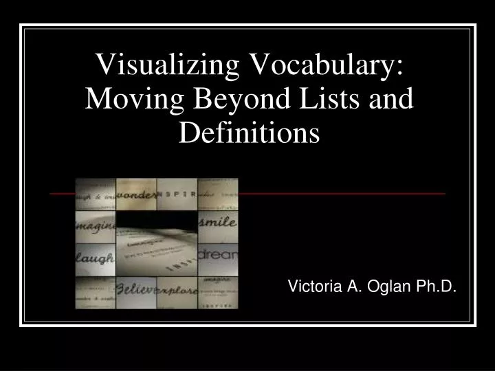 visualizing vocabulary moving beyond lists and definitions