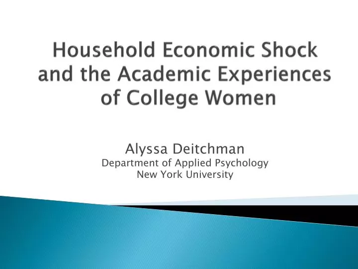household economic shock and the academic experiences of college women