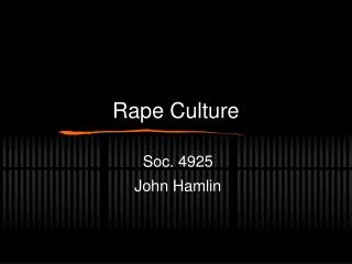 rape culture