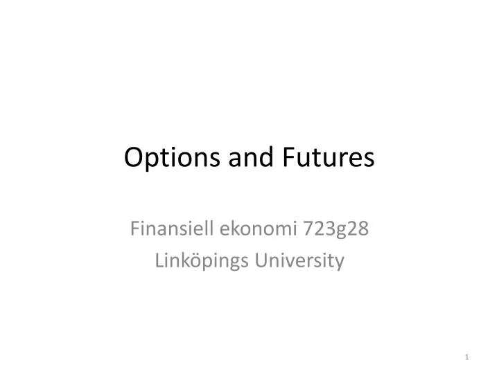 options and futures