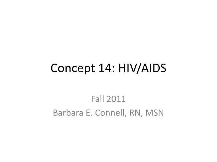 concept 14 hiv aids