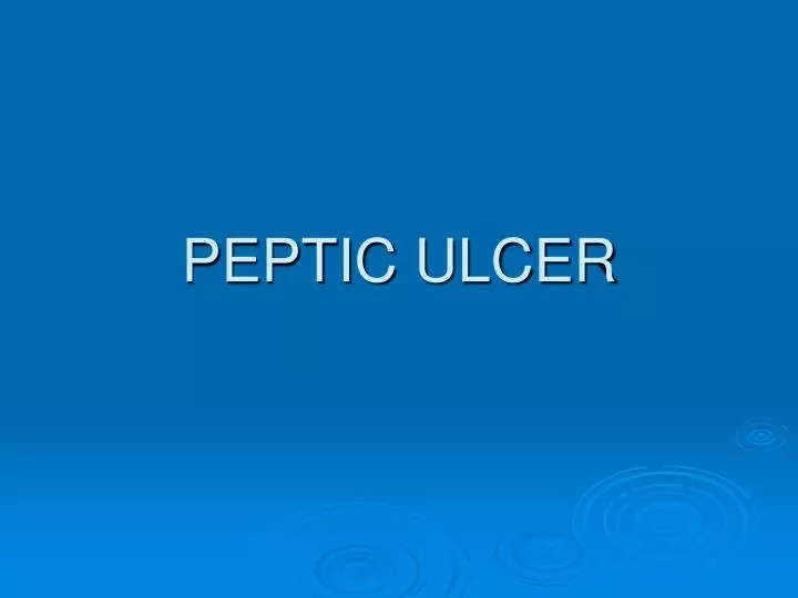 peptic ulcer