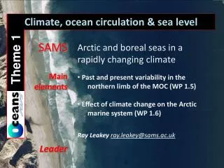 Climate, ocean circulation &amp; sea level