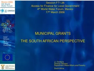 MUNICIPAL GRANTS THE SOUTH AFRICAN PERSPECTIVE