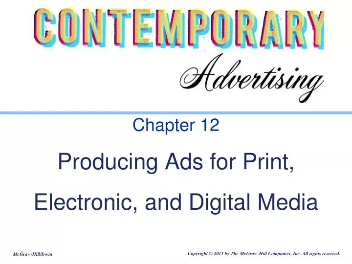 chapter 12 producing ads for print electronic and digital media