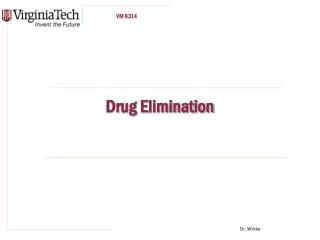 Drug Elimination