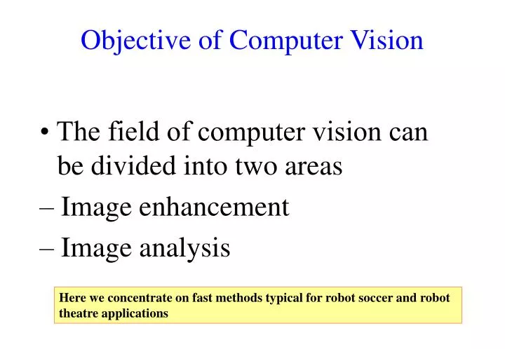 objective of computer vision