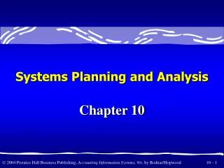 Systems Planning and Analysis