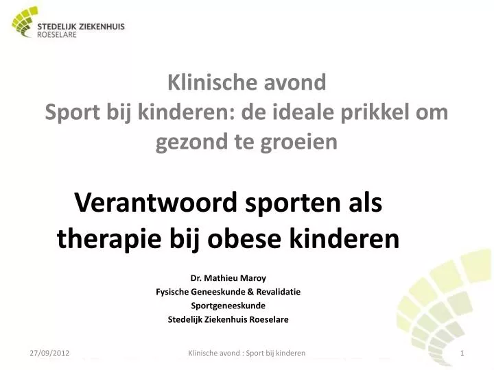 klinische avond sport bij kinderen de ideale prikkel om gezond te groeien