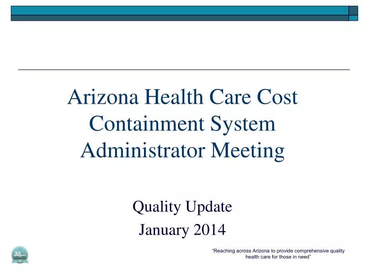 arizona health care cost containment system administrator meeting
