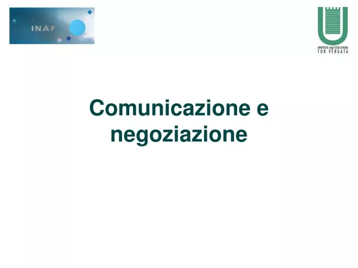 comunicazione e negoziazione