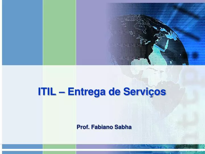 itil entrega de servi os