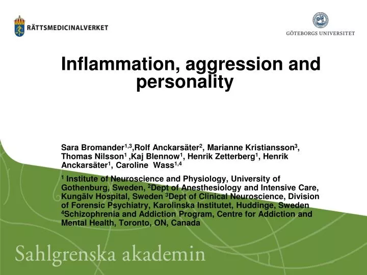 inflammation aggression and personality