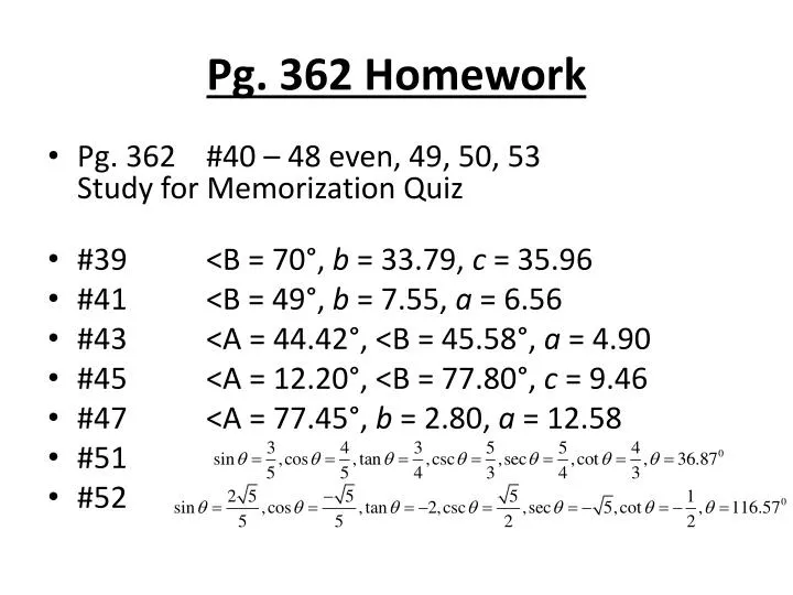 pg 362 homework