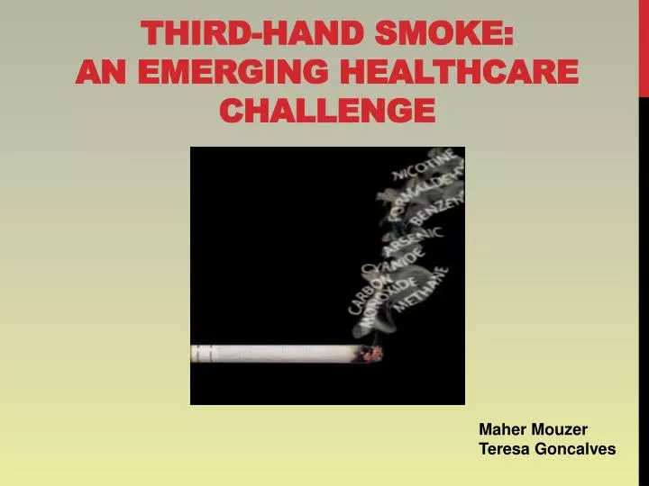 third hand smoke an emerging healthcare challenge