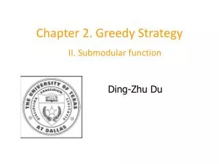 Chapter 2. Greedy Strategy