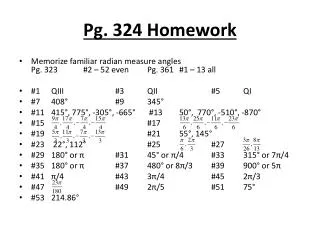 Pg. 324 Homework