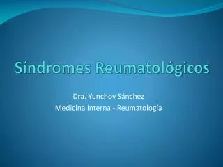 s ndromes reumatol gicos