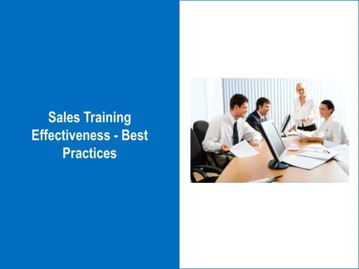 sales training effectiveness best practices