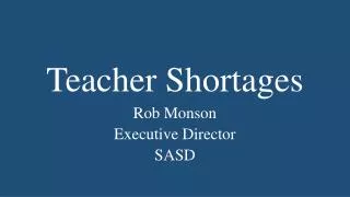 Teacher Shortages