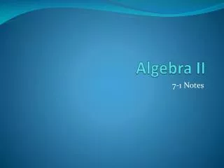 algebra ii