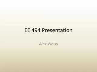 EE 494 Presentation