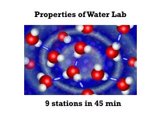properties of water lab