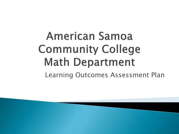 american samoa community college math department