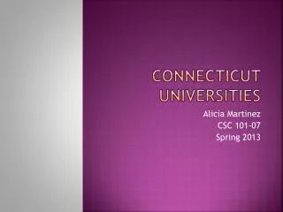 Connecticut Universities