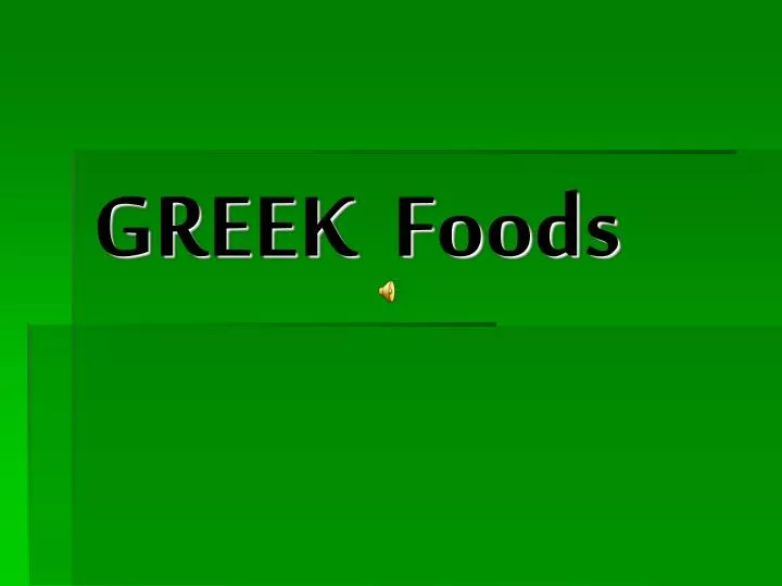 greek foods