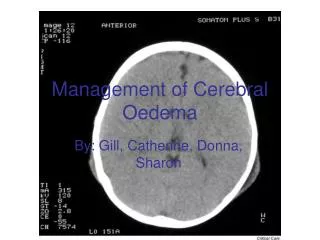 Management of Cerebral Oedema