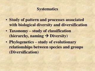 Systematics