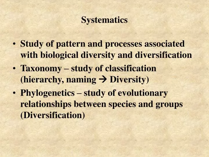 systematics