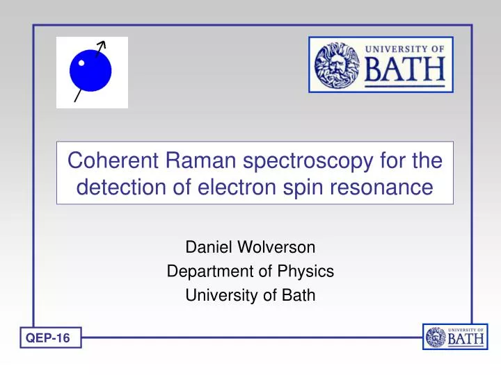 coherent raman spectroscopy for the detection of electron spin resonance