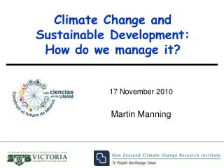 Climate Change and Sustainable Development: How do we manage it?