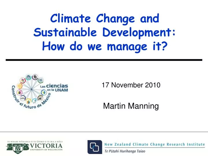 climate change and sustainable development how do we manage it
