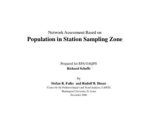 Network Assessment Based on Population in Station Sampling Zone
