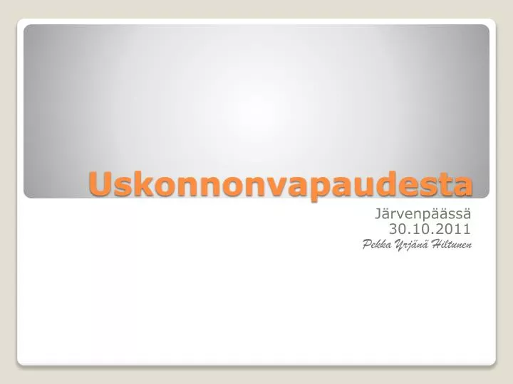 uskonnonvapaudesta