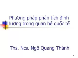 ph ng pha p ph n ti ch i nh l ng trong quan h qu c t