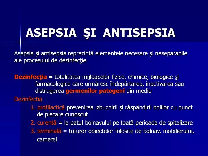 asepsia i antisepsia