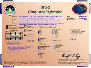 NITFS Compliance Registration